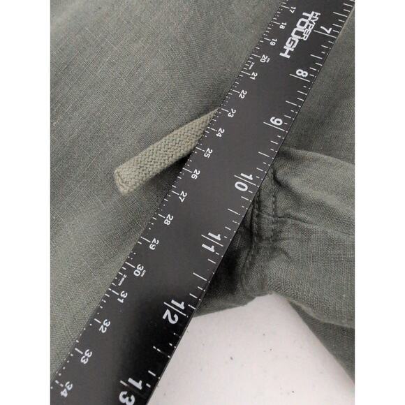 Athleta Reverie Linen Pant Women Size 6* Beachy Wide Leg Pull On Jasper Green - Picture 8 of 10